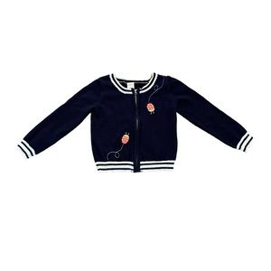 Gymboree Girls Navy Blue Ladybug Cardigan Sweater, Size 4T